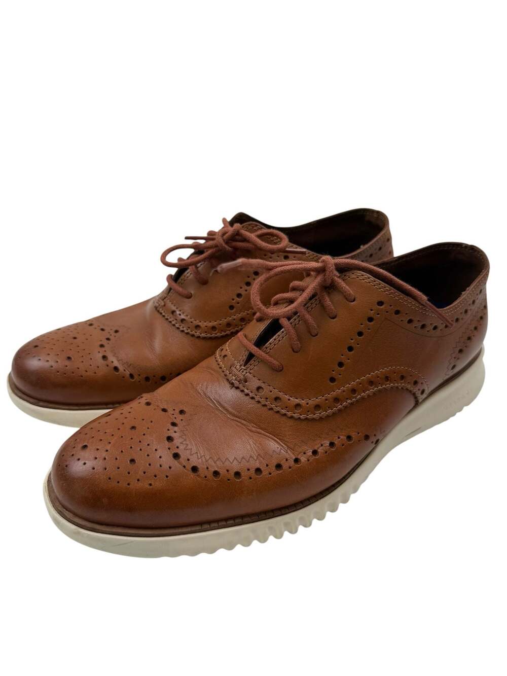 Cole Haan Zerogrand Laser Wingtip Oxford British Tan Size 8.5